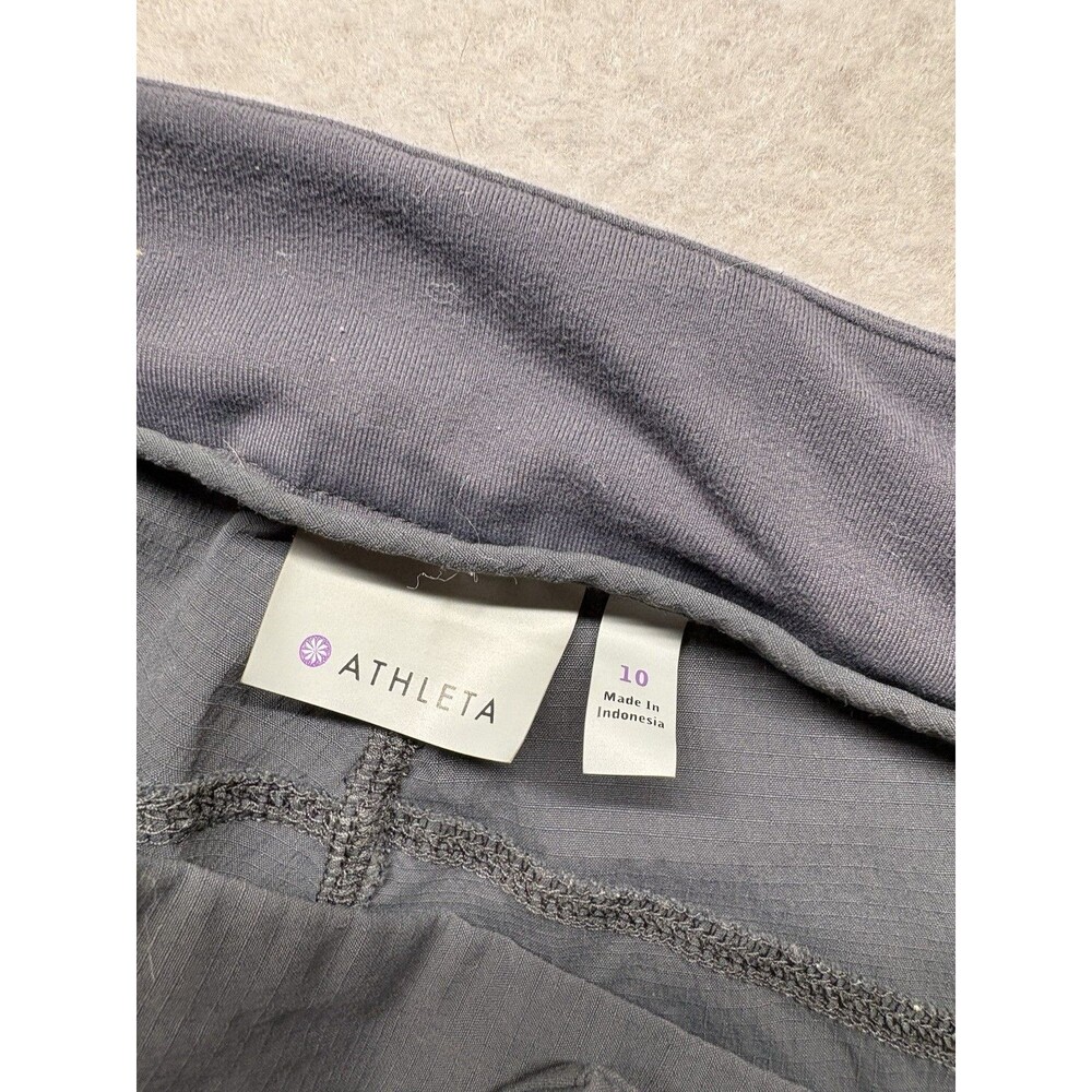 ATHLETA Trekkie Jogger 2.0 Women's Grey Nylon Blend Jogger Pants Size 10 - Picture 2 of 5